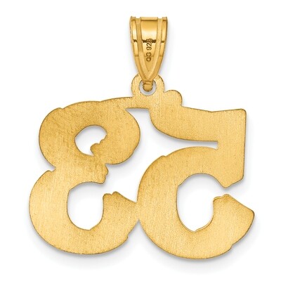 Number 53 Pendant 14k Gold Polished Etched AEN53, MPN: AEN53, 196904080771