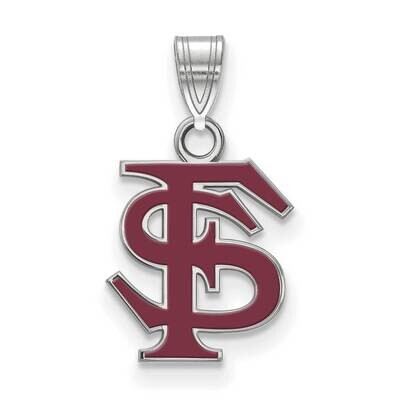 Florida State University Medium Enamel Pendant Sterling Silver Rhodium-plated SS095FSU, MPN: SS095F…