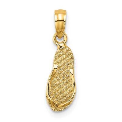 Key West Flip Flop Charm 14k Gold K8647, MPN: K8647, 637218052707