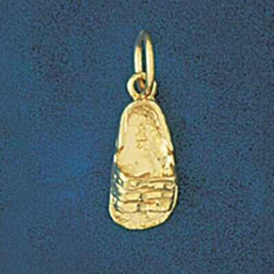 Dazzlers Jewelry Sandal Flip Flop Pendant Necklace Charm Bracelet in Yellow, White or Rose Gold 149…