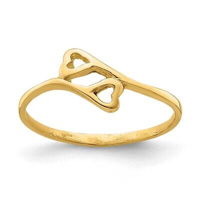 Double Heart Baby Ring 14k Gold D3122, MPN: D3122, 637218048526