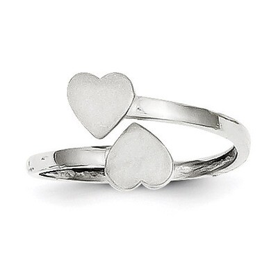 Double Heart Ring 14k White Gold D1886, MPN: D1886, 752908996922