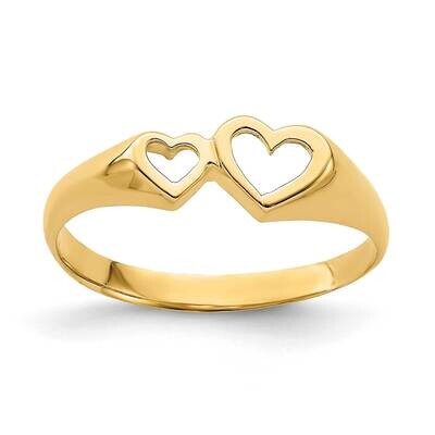 Double Heart Cut-Out Ring 14k Gold K4650, MPN: K4650, 637218082070