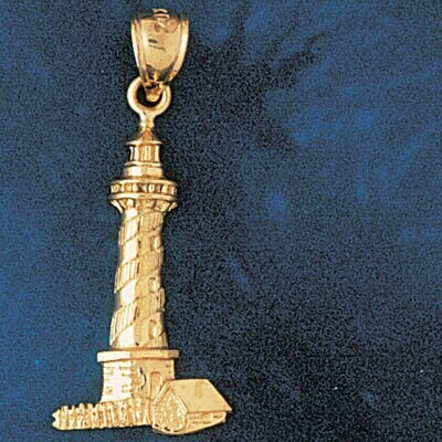 Dazzlers Jewelry Lighthouse Cape Hatteras Pendant Necklace Charm Bracelet in Yellow, White or Rose …