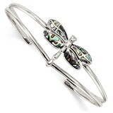 Abalone Dragonfly Bangle Bracelet Sterling Silver QB1161, MPN: QB1161, 886774006284