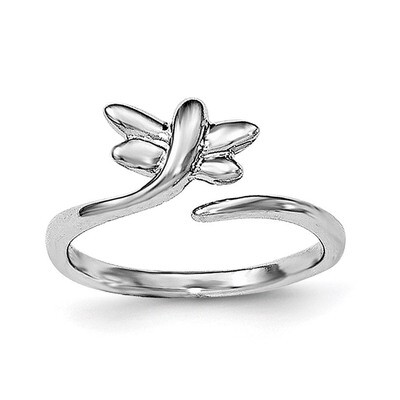 Dragonfly Toe Ring Sterling Silver Rhodium-plated QR6051, MPN: QR6051, 883957605883