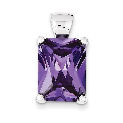 Purple Diamond Pendant Sterling Silver QP685, MPN: QP685, 883957961460