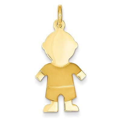 Satin Boy Charm 14k Gold K165, MPN: K165, 658226126655