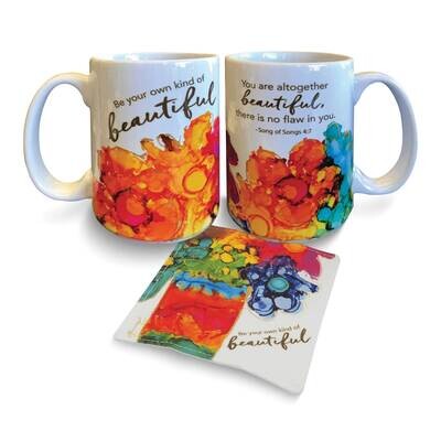 Be Your Own Kind of Beautiful Mug with Coaster Gift Set GM24295, MPN: GM24295, 785525306126