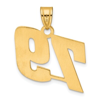 Block Number 79 Pendant 14k Gold Polished BN79, MPN: BN79, 196904078846