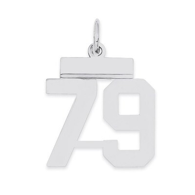 Pendant Number 79 Polished Sterling Silver Small QSS79, MPN: QSS79, 883957102221