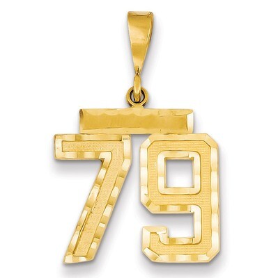 Number 79 Charm 14k Gold Medium Diamond-cut  MN79, MPN: MN79, 883957139913