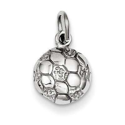 Soccer Ball Charm 14k White Gold WCH130, MPN: WCH130, 886774119809