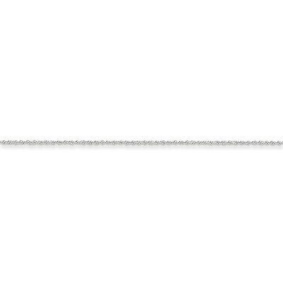 1.3mm Heavy-Baby Rope Chain 24 Inch 14k White Gold PEN90-24, MPN: PEN90-24, 886774537047