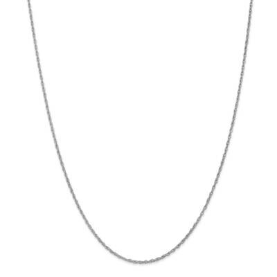 1.3mm Heavy-Baby Rope Chain 22 Inch 14k White Gold PEN90-22, MPN: PEN90-22, 883957170312
