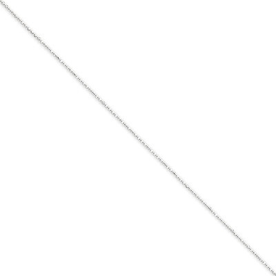 1.2mm Diamond -Cut Beaded Pendant Chain 9 Inch 14k White Gold PEN79-9, MPN: PEN79-9, 886774994017