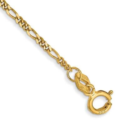 5.5 Inch 1.25mm Flat Figaro with Spring Pendant Ring Pendant Chain 14k Gold PEN7-5.5, MPN: PEN7-5.5…