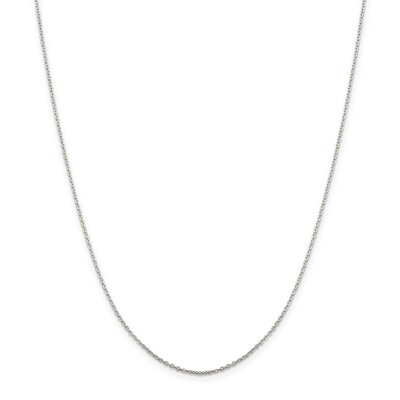24 Inch 1.00mm Flat Cable Chain Sterling Silver QPE77-24, MPN: QPE77-24, 886774421391