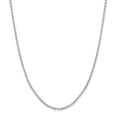24 Inch 2.75mm Flat Cable Chain Sterling Silver QFC197-24, MPN: QFC197-24, 886774421865