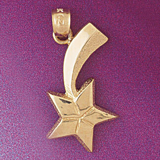 Dazzlers Jewelry Shooting Star Pendant Necklace Charm Bracelet in Yellow, White or Rose Gold 5701, …