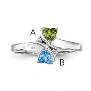 Imitation and Diamond Couple Ring Sterling Silver Rhodium-plated XMR70/2SS-6, MPN: XMR70_2W--6, 883…