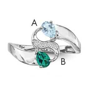 Imitation and Diamond Couple Ring Sterling Silver Rhodium-plated XMR89/2SS-8, MPN: XMR89/2SS-8, 883…