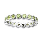 Peridot Ring Sterling Silver QSK393-5, MPN: QSK393, 886774001630