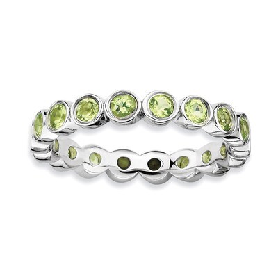 Peridot Ring Sterling Silver QSK393-10, MPN: QSK393-10, 886774001630