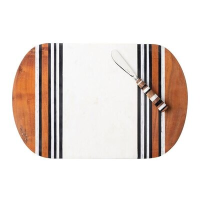 Juliska Stonewood Stripe Serving Board &amp; Spreader MS102SET/390, MPN: MS102SET/390, 815261024838