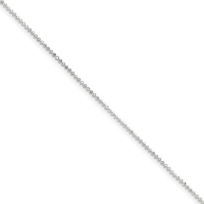 9 Inch 1.05mm Square Beaded Chain Sterling Silver QPE73-9, MPN: QPE73-9, 886774408651