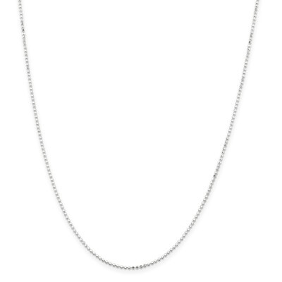 24 Inch 1.15mm Square Beaded Chain Sterling Silver QPE74-24, MPN: QPE74-24, 886774408705