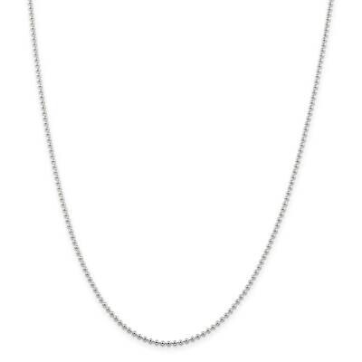 2mm Beaded Chain 26 Inch Sterling Silver QK27-26, MPN: QK27-26,