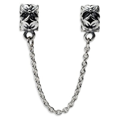 Security Chain Floral Bead - Sterling Silver QRS122, MPN: QRS122, 883957719610