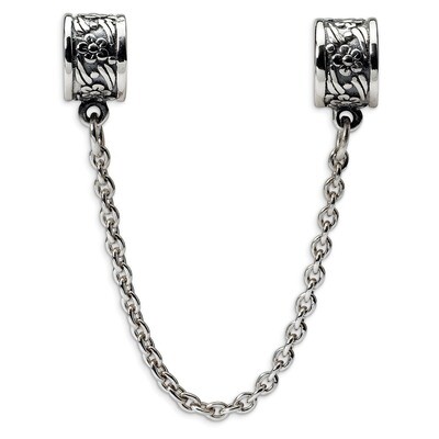 Security Chain Floral Bead - Sterling Silver QRS120, MPN: QRS120, 883957719597