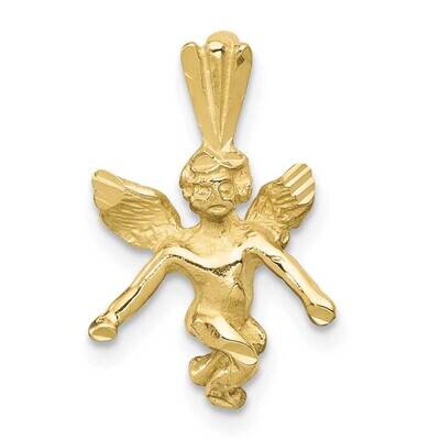 Satin &amp; Diamond-Cut Angel Charm 10k Gold 10M246, MPN: 10M246,