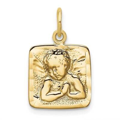 Satin &amp; Diamond -Cut Angel Charm 10k Gold 10ZC346, MPN: 10ZC346,