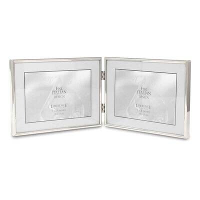 7 x 5 Inch Hinged Double Simply Silver-tone Metal Picture Frame GM22270, MPN: GM22270, 751148067782