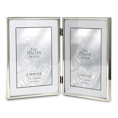 5 x 7 Inch Hinged Double Simply Silver-tone Metal Picture Frame GM22268, MPN: GM22268, 751148067775