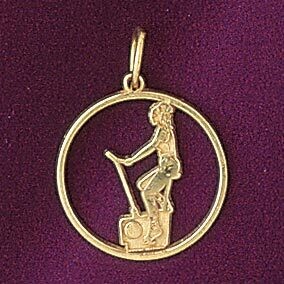 Dazzlers Jewelry Exercise Pendant Necklace Charm Bracelet in Yellow, White or Rose Gold 6319, MPN: …