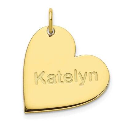 Personalized Heart Charm 10k Gold 10XNA1196Y, MPN: 10XNA1196Y,