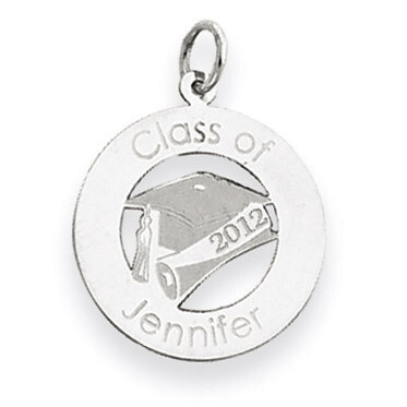 Personalized Graduation Charm 14k White Gold XNA360W, MPN: XNA360W, 886774129631