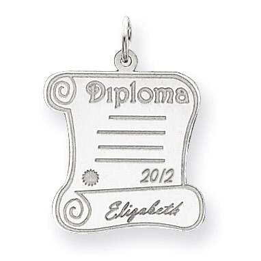 Personalized Graduation Charm 14k White Gold XNA370W, MPN: XNA370W, 886774129754