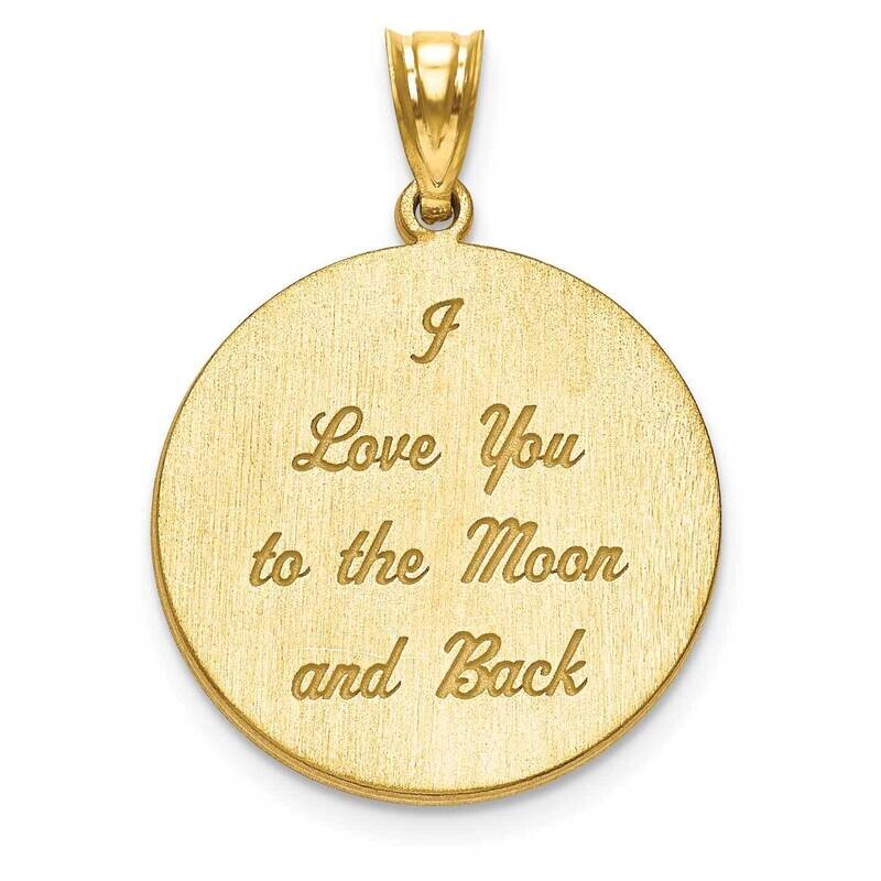 Love You To The Moon Brushed Pendant Gold-plated Silver XNA685GP, MPN: XNA685GP, 886774561943