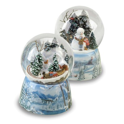 Glitterdome Musical Snowman with Train 2-piece Set GM15748, MPN: GM15748, 89945344615