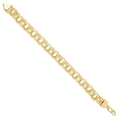 Triple Link Charm Bracelet 7 Inch 14k Gold TO668-7, MPN: TO668-7, 886774119076
