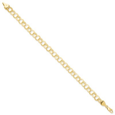 Triple Link Charm Bracelet 8 Inch 14k Gold TO748-8, MPN: TO748-8, 886774623078