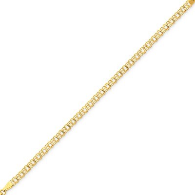 Double Link Charm Bracelet 8 Inch 14k Gold DO506-8, MPN: DO506-8, 883957394404