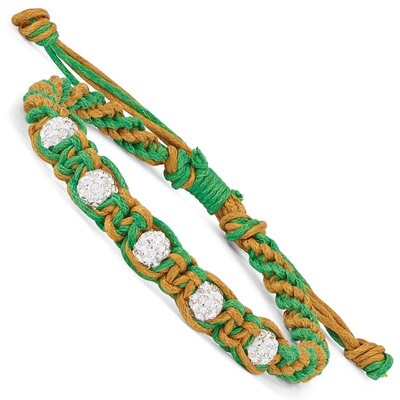 Ohio University Macrame Bracelet Swarovski Elements BLROPE79-75