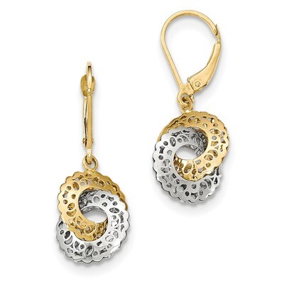 Leverback Earrings 14k Two-Tone Gold TH873, MPN: TH873, 868044166485