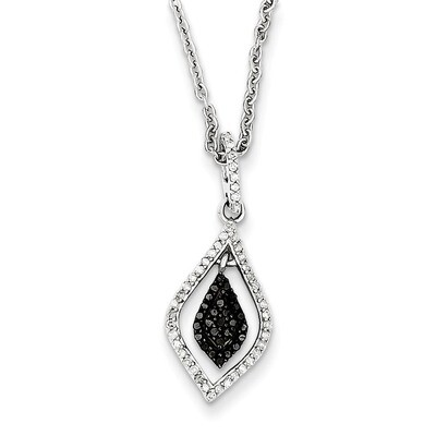 Black and White Diamond Fashion Pendant Sterling Silver QP3839, MPN: QP3839, 883957028781